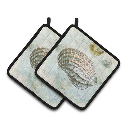 Carolines Treasures Shells Pair of Pot Holders, 7.5 x 3 x 7.5 in. SB3029PTHD